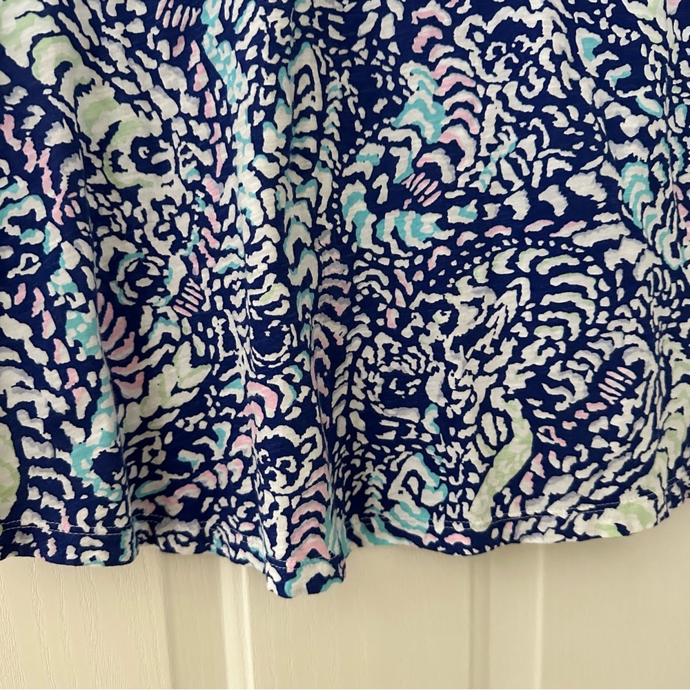 Lilly Pulitzer Gigi Tank in Blue Grotto Move it Or Lose it Size Med - Picture 4 of 7